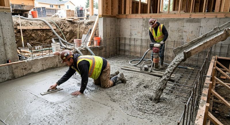 Basement Concrete Installation in Madison, IN