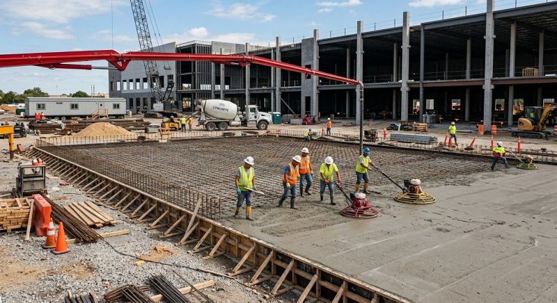 Commercial Slab Construction in Oldham County, KY