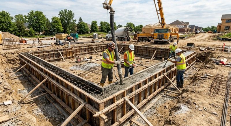 Concrete Foundation Pouring in Oldham County, KY