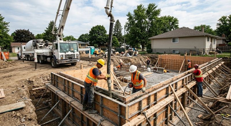 Poured Foundation Installation in Oldham County, KY